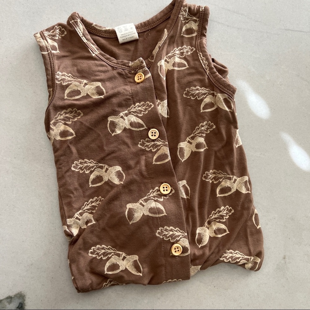 Kate Quinn Sleeveless Romper Acorn Print